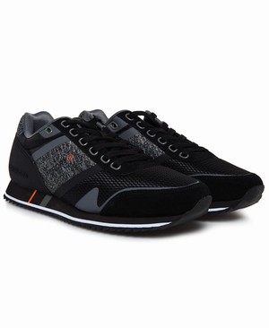 Superdry Fero Runner Férfi Tornacipő Fekete/Fekete | ZDFPA5248